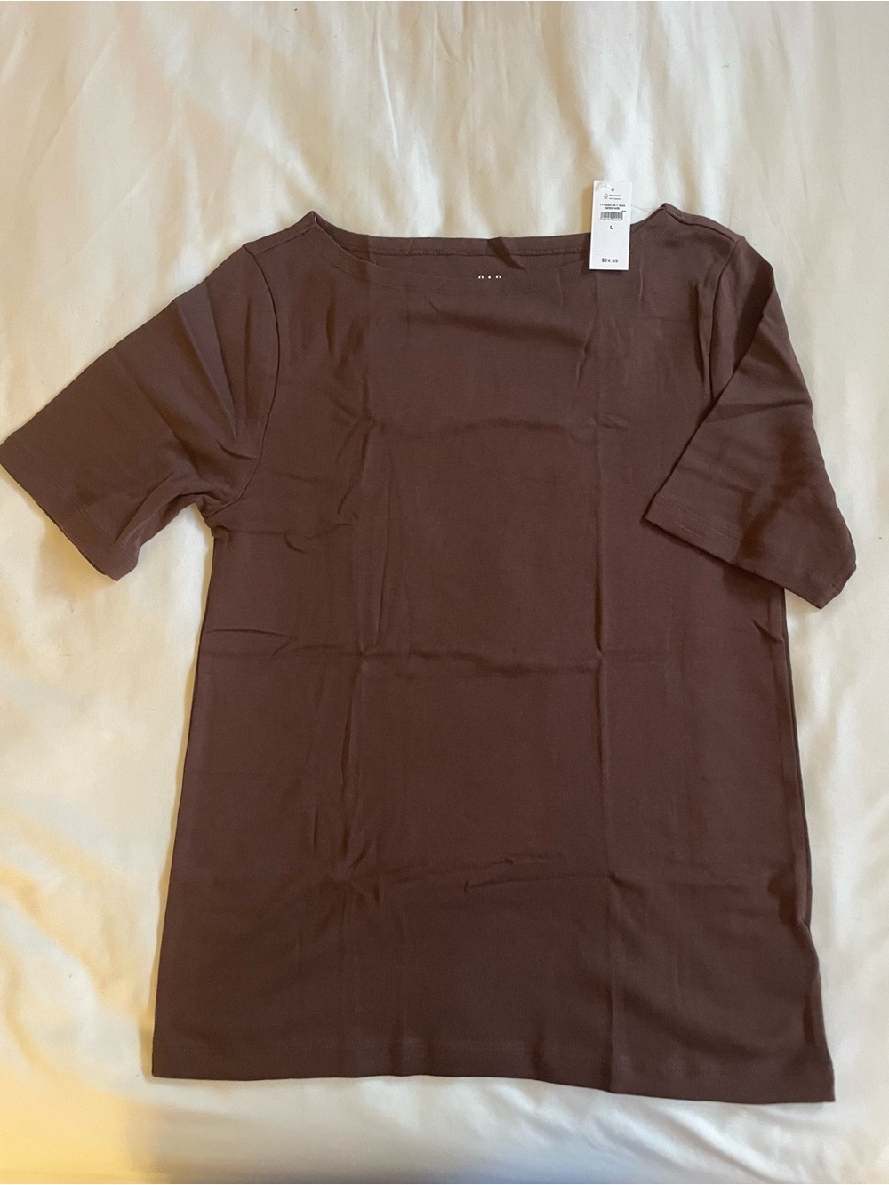 GAP Crewneck Tee in Rich Brown